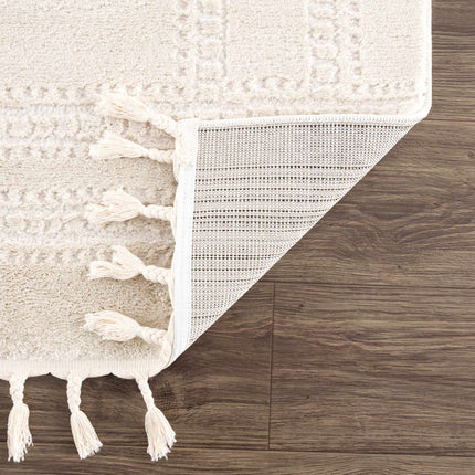 Ryuu Ivory Carved Area Rug Rugs TriadCommerceInc