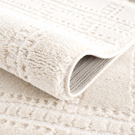 Ryuu Ivory Carved Area Rug Rugs TriadCommerceInc