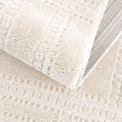 Ryuu Ivory Carved Area Rug Rugs TriadCommerceInc