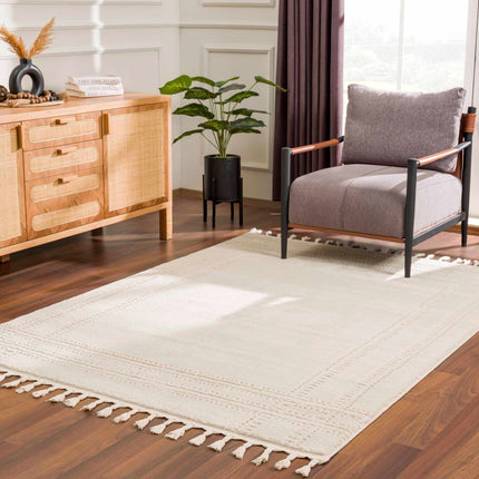 Ryuu Ivory Carved Area Rug Rugs TriadCommerceInc