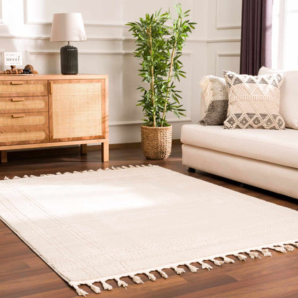 Ryuu Ivory Carved Area Rug Rugs TriadCommerceInc