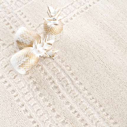 Ryuu Ivory Carved Area Rug Rugs TriadCommerceInc