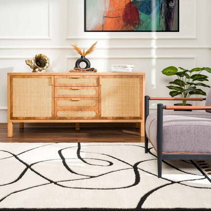 Azana Black & White Area Rug Rugs TriadCommerceInc 5'3" x 7' Rectangle