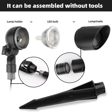 Low Voltage LED Outdoor Spotlights 20 Pack Black Spot Light TriadCommerceInc