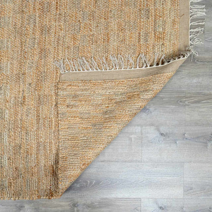 Lonut Checkered Jute Area Rug - Promo Rugs TriadCommerceInc
