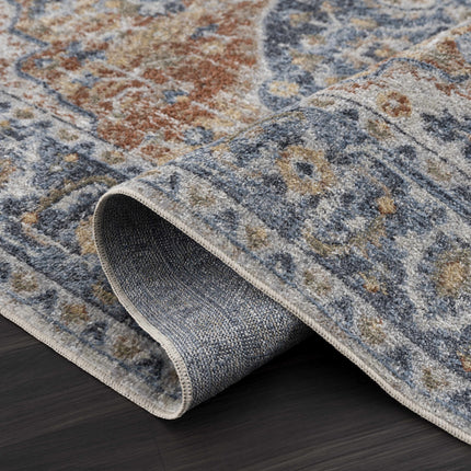 Rust Hiti Washable area rug - Clearance Rugs TriadCommerceInc