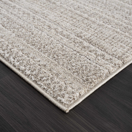 Nate Beige Tribal High Pile Carpet Rugs TriadCommerceInc