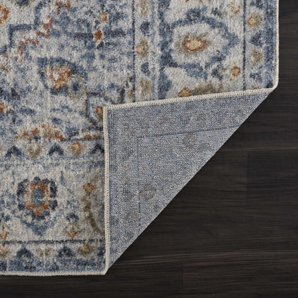 Blue Cream Hiti Washable area rug - Clearance Rugs TriadCommerceInc