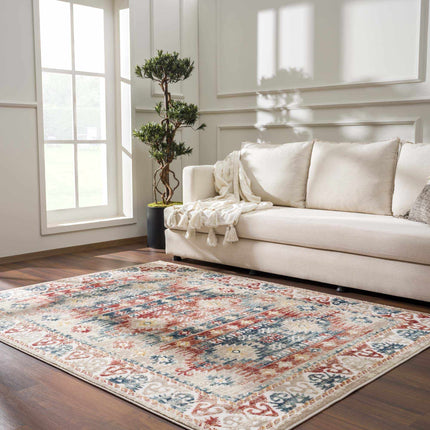 Bindi Blue & Rose Area Rug - Clearance Rugs TriadCommerceInc