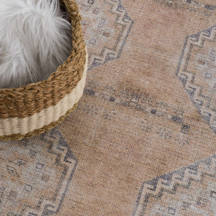 Carrabelle Peach Washable Area Rug - Clearance Rugs TriadCommerceInc