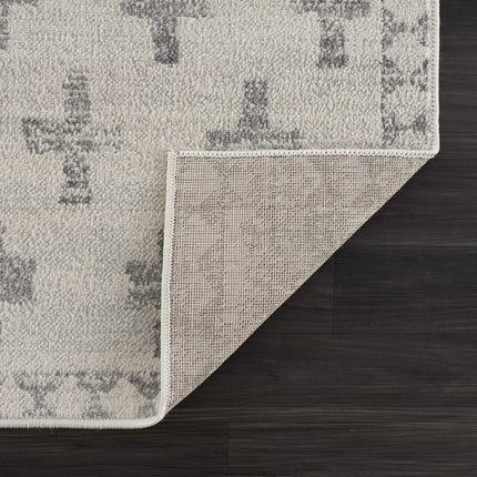 Tigris Swiss Cross Ivory&Gray Area Rug Rugs TriadCommerceInc