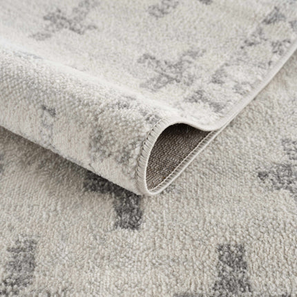 Tigris Swiss Cross Ivory&Gray Area Rug Rugs TriadCommerceInc