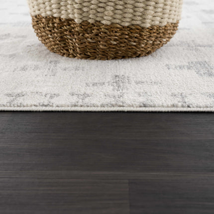 Tigris Swiss Cross Ivory&Gray Area Rug Rugs TriadCommerceInc