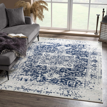 Rachel Navy Area Rug Rugs TriadCommerceInc