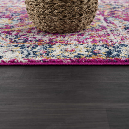Vick Colorful Burgundy Rug Rugs TriadCommerceInc