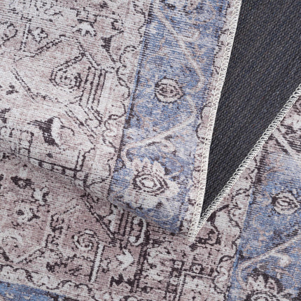 Rosman Blue&Beige Washable Rug - Promo - Clearance Rugs TriadCommerceInc