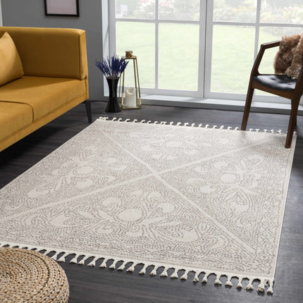 Birdwood Cream & Brown Area Rug Rugs TriadCommerceInc