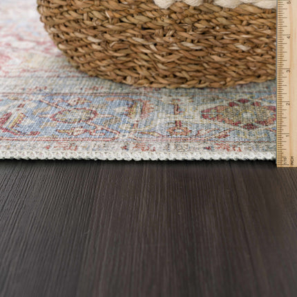 Cream Rust Leeston Vintage Washable Area Rug - Clearance Rugs TriadCommerceInc