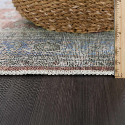 Brown Bagamanoc Medallion Washable Area Rug - Clearance Rugs TriadCommerceInc