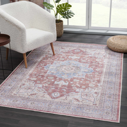 Brown Bagamanoc Medallion Washable Area Rug - Clearance Rugs TriadCommerceInc