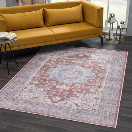 Brown Bagamanoc Medallion Washable Area Rug - Clearance Rugs TriadCommerceInc