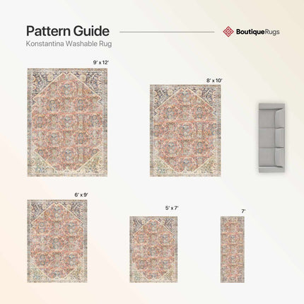 Konstantina Washable Area Rug - Clearance Rugs TriadCommerceInc