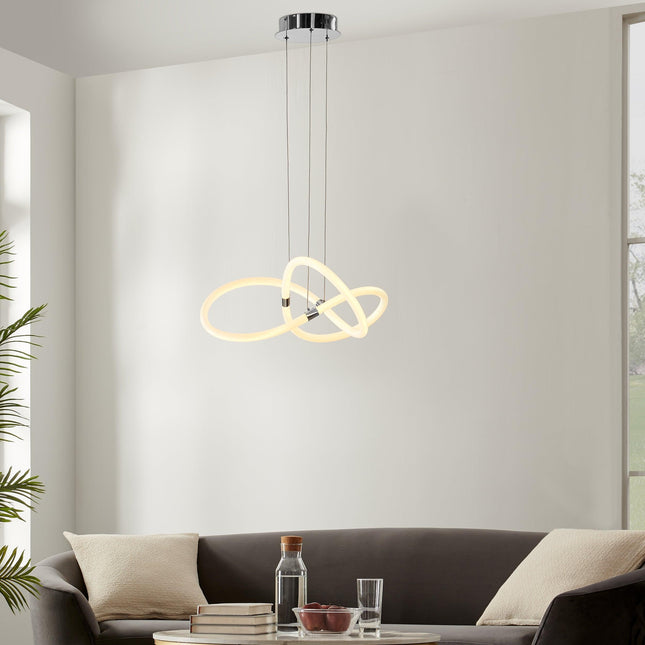 Daisy LED Adjustable Chandelier // Chrome Chandeliers TriadCommerceInc   