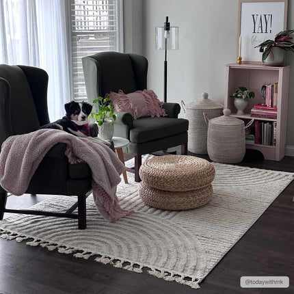 Dauin 3D Rainbow Area Rug with Tassels Rugs TriadCommerceInc