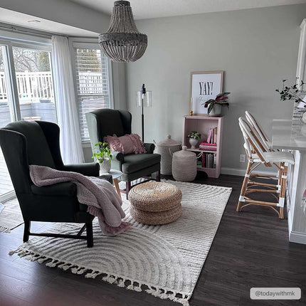 Dauin 3D Rainbow Area Rug with Tassels Rugs TriadCommerceInc