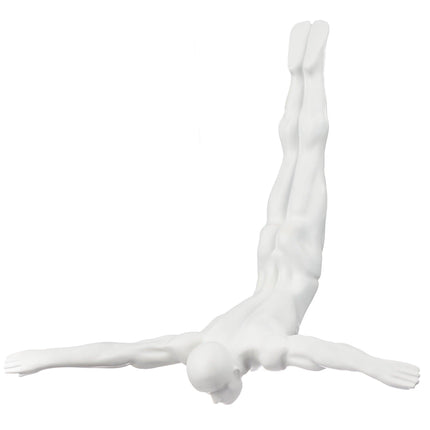 Diver Wall Decor Sculpture //11" Matte White Sculpture TriadCommerceInc   