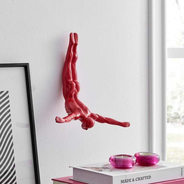 Diver Wall Decor Sculpture //11" Red Sculpture TriadCommerceInc   