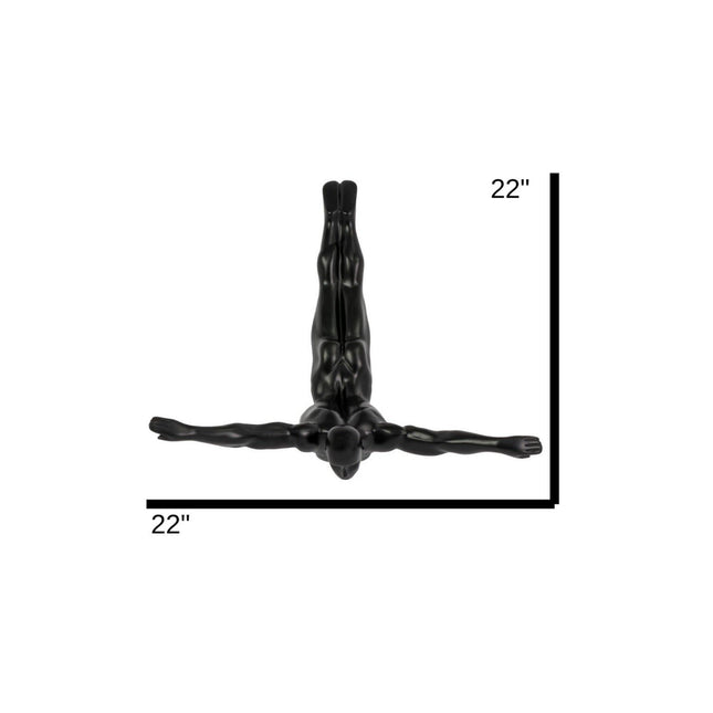 Diver Wall Decor Sculpture // 22" Matte Black Sculpture TriadCommerceInc   