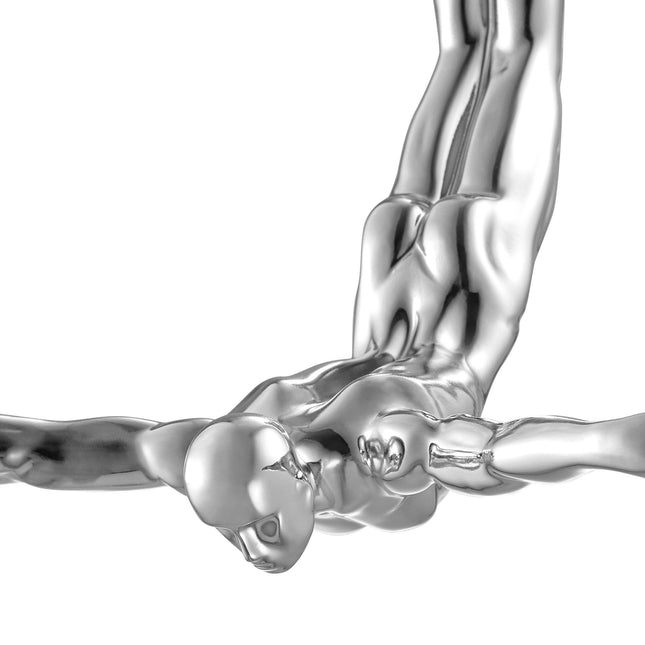 Diver Wall Decor Sculpture // 22" Chrome Sculpture TriadCommerceInc   
