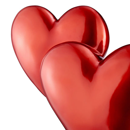 Double Heart Sculpture // Metallic Red Sculpture TriadCommerceInc   