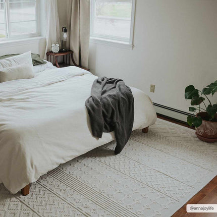 Drago White Washable Area Rug Rugs TriadCommerceInc