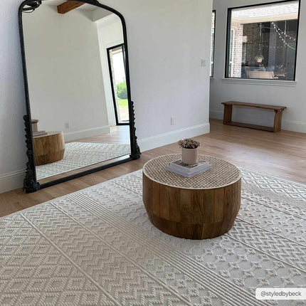 Drago White Washable Area Rug Rugs TriadCommerceInc