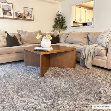 Greenpoint Dusty Blue Washable Rug Rugs TriadCommerceInc