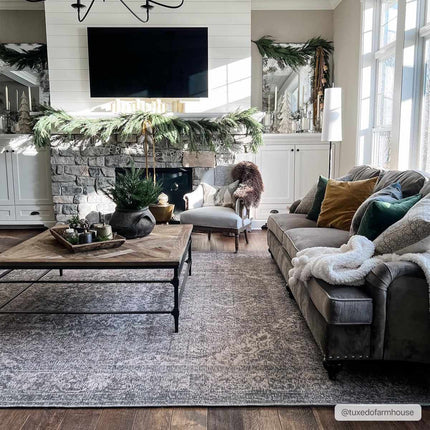 Greenpoint Dusty Blue Washable Rug Rugs TriadCommerceInc