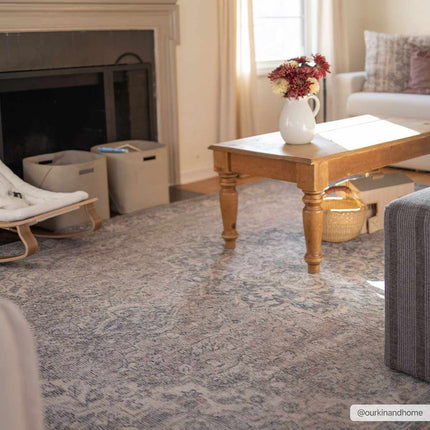 Greenpoint Dusty Blue Washable Rug Rugs TriadCommerceInc