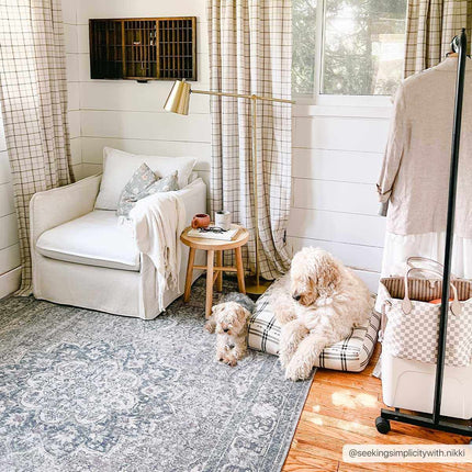 Greenpoint Dusty Blue Washable Rug Rugs TriadCommerceInc