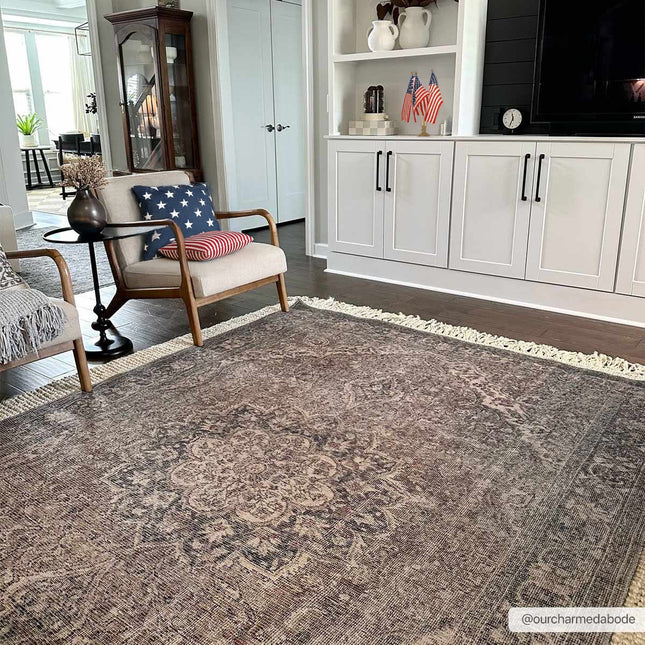 Greenpoint Dusty Blue Washable Rug Rugs TriadCommerceInc