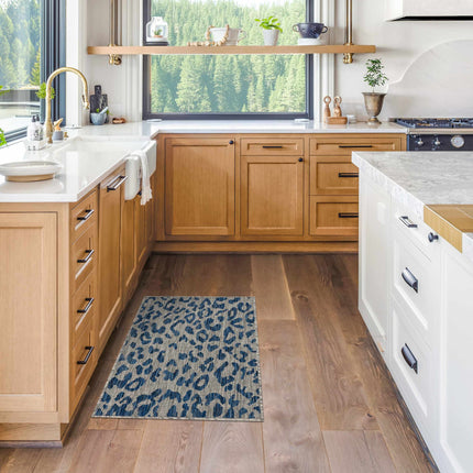 Skipsea Blue Leopard Performance Rug Rugs TriadCommerceInc