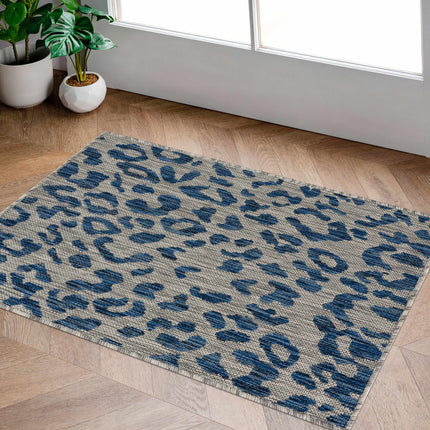 Skipsea Blue Leopard Performance Rug Rugs TriadCommerceInc 2' x 2'11" Rectangle