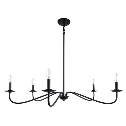 Ellie 5-Light Elegant Industrial Dimmable Chandelier Black Home Decor > Lighting > Ceiling Lights > Chandelier TriadCommerceInc Black