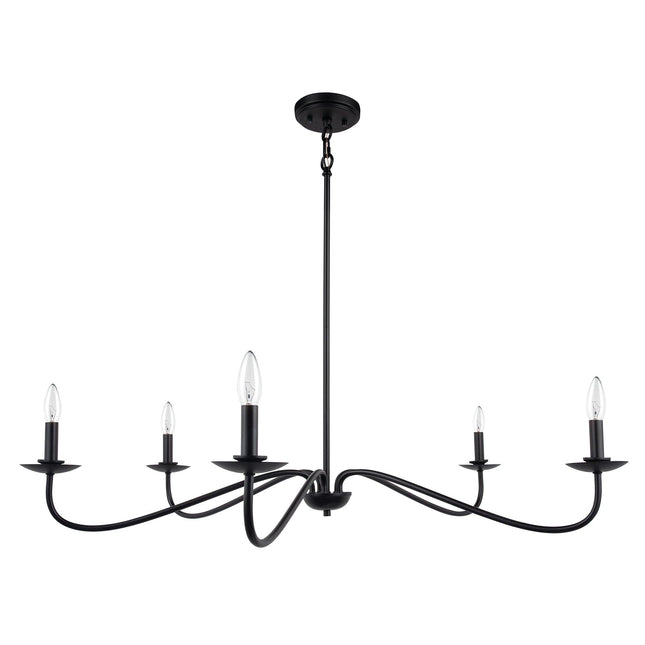 Ellie 5-Light Elegant Industrial Dimmable Chandelier Black Home Decor > Lighting > Ceiling Lights > Chandelier TriadCommerceInc Black