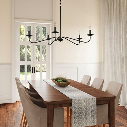 Ellie 5-Light Elegant Industrial Dimmable Chandelier Black Home Decor > Lighting > Ceiling Lights > Chandelier TriadCommerceInc