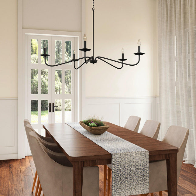 Ellie 5-Light Elegant Industrial Dimmable Chandelier Black Home Decor > Lighting > Ceiling Lights > Chandelier TriadCommerceInc
