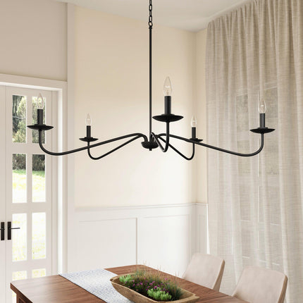 Ellie 5-Light Elegant Industrial Dimmable Chandelier Black Home Decor > Lighting > Ceiling Lights > Chandelier TriadCommerceInc