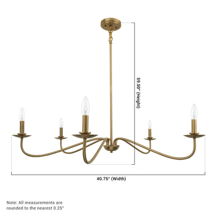 Ellie 5-Light Elegant Industrial Dimmable Chandelier Black Home Decor > Lighting > Ceiling Lights > Chandelier TriadCommerceInc