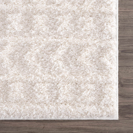 Eivin Cream Diamonds Plush Rug Rugs TriadCommerceInc